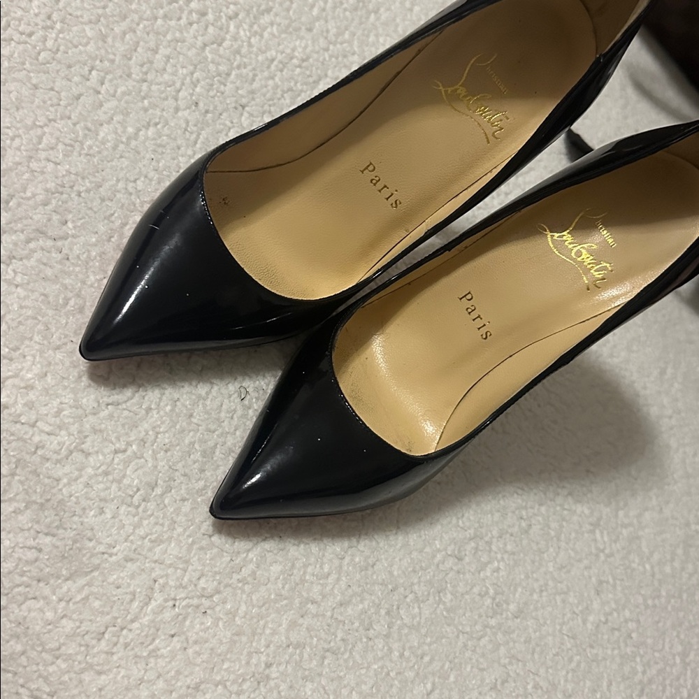 Christian Louboutin Black Patent Pigalle Heels - Picture 4 of 5